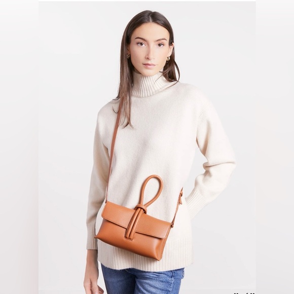 M. Gemi Tan Leather Francesca Convertible Crossbody NWOT - Picture 13 of 15